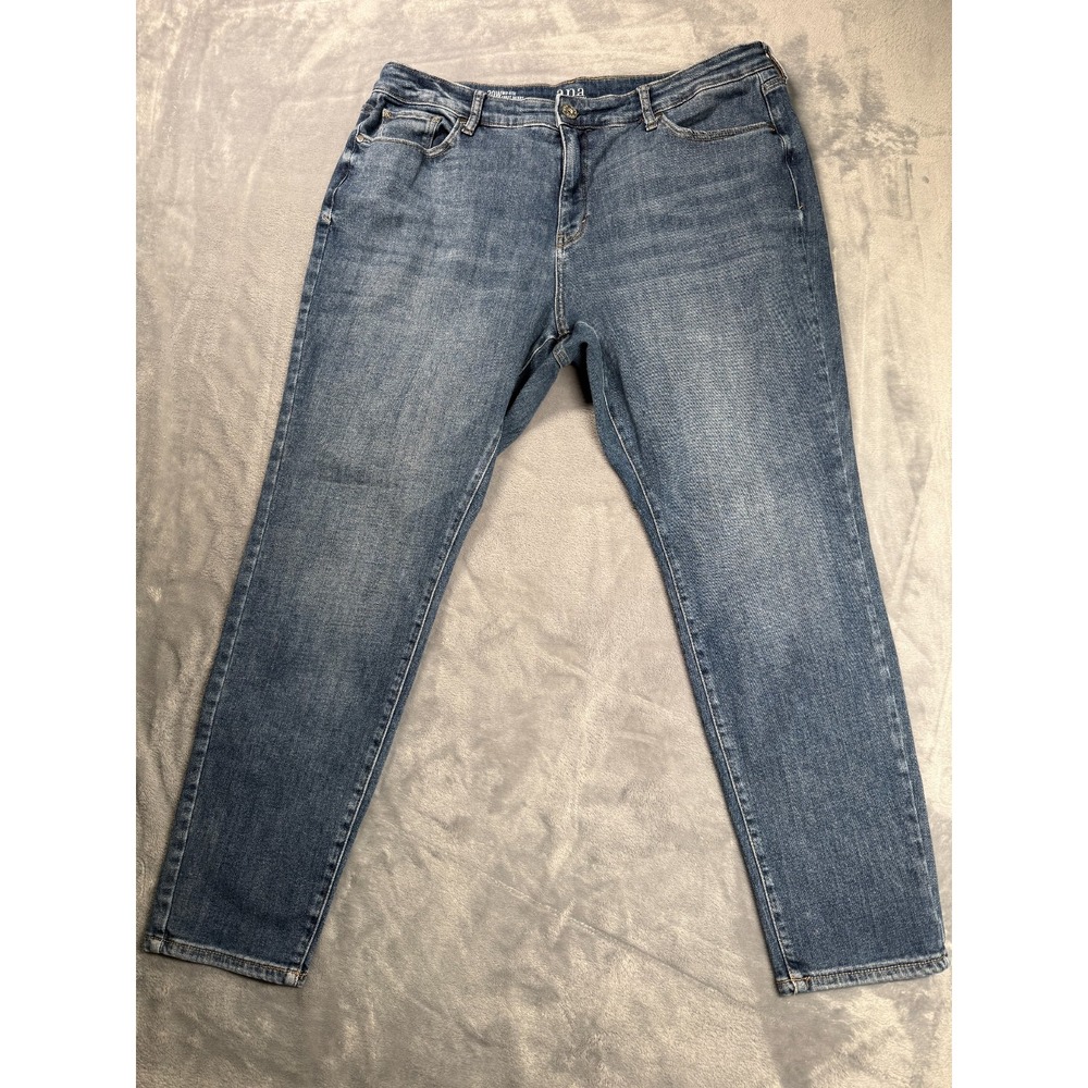 A.N.A Curvy Skinny Jeans Womens 20W Blue Cotton Stretch Mid Rise Medium Wash